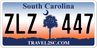 SC license plate ZLZ447