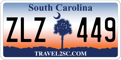 SC license plate ZLZ449