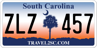 SC license plate ZLZ457