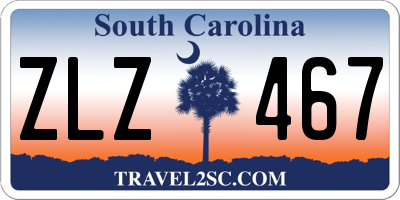 SC license plate ZLZ467