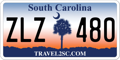 SC license plate ZLZ480
