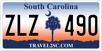 SC license plate ZLZ490