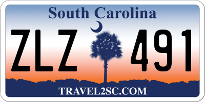 SC license plate ZLZ491