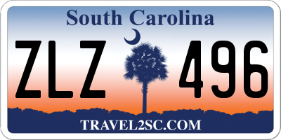 SC license plate ZLZ496