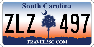 SC license plate ZLZ497