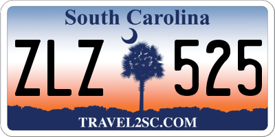 SC license plate ZLZ525