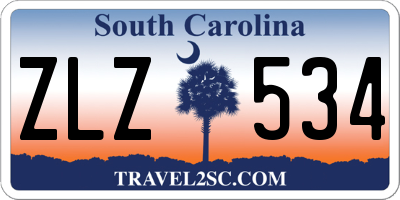 SC license plate ZLZ534