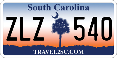 SC license plate ZLZ540
