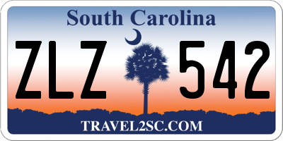 SC license plate ZLZ542