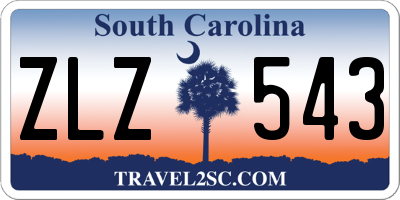 SC license plate ZLZ543