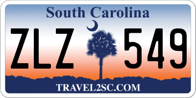 SC license plate ZLZ549