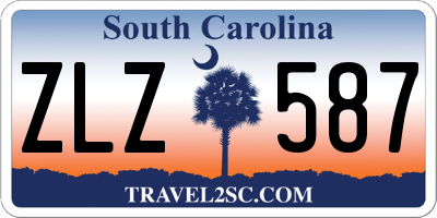 SC license plate ZLZ587