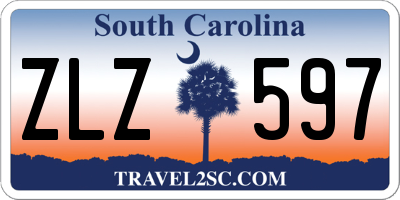 SC license plate ZLZ597