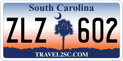SC license plate ZLZ602