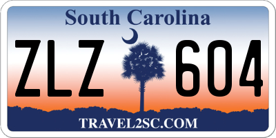 SC license plate ZLZ604