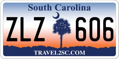 SC license plate ZLZ606