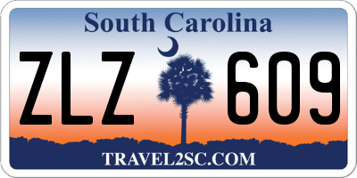 SC license plate ZLZ609