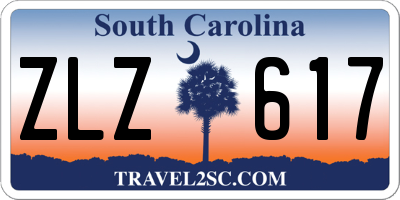 SC license plate ZLZ617