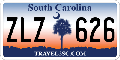 SC license plate ZLZ626