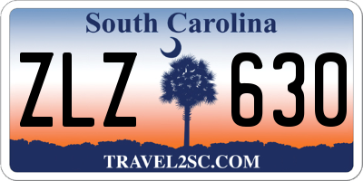 SC license plate ZLZ630