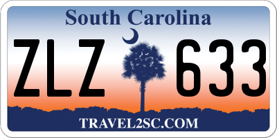SC license plate ZLZ633