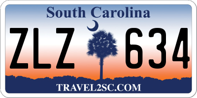 SC license plate ZLZ634