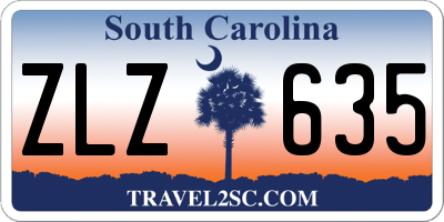 SC license plate ZLZ635