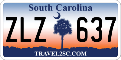 SC license plate ZLZ637