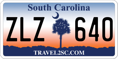 SC license plate ZLZ640
