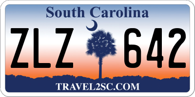 SC license plate ZLZ642