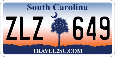 SC license plate ZLZ649