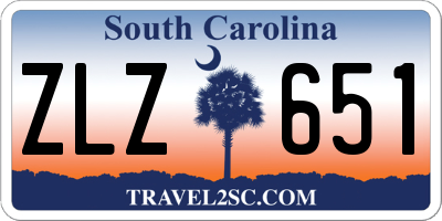 SC license plate ZLZ651