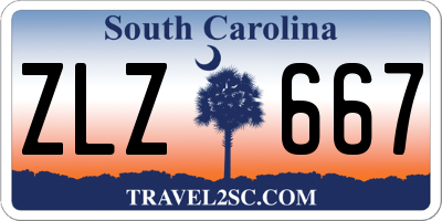 SC license plate ZLZ667