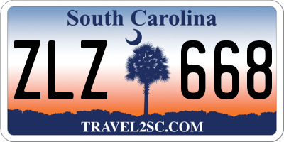 SC license plate ZLZ668