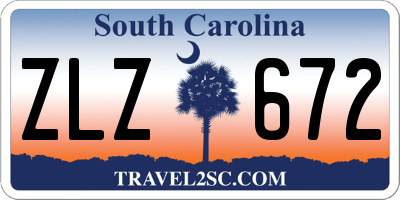 SC license plate ZLZ672
