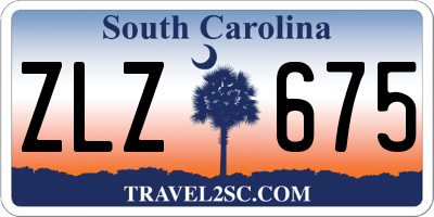 SC license plate ZLZ675