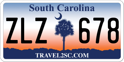 SC license plate ZLZ678