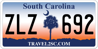 SC license plate ZLZ692