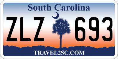 SC license plate ZLZ693