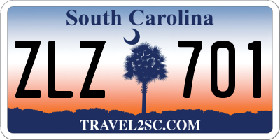 SC license plate ZLZ701