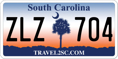 SC license plate ZLZ704