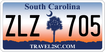 SC license plate ZLZ705