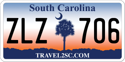 SC license plate ZLZ706