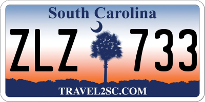 SC license plate ZLZ733