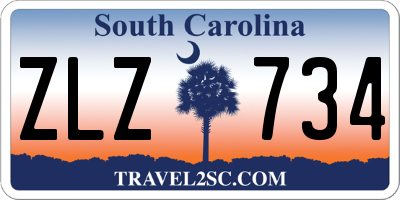 SC license plate ZLZ734