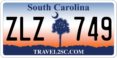 SC license plate ZLZ749