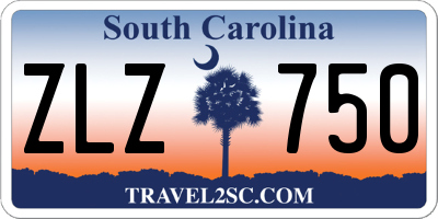 SC license plate ZLZ750