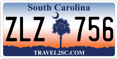 SC license plate ZLZ756