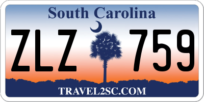 SC license plate ZLZ759