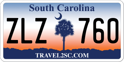 SC license plate ZLZ760